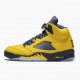 Air Jordan 5 Retro Michigan 2019 AmarilloCollege Navy CQ9541-704 Sko