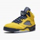 Air Jordan 5 Retro Michigan 2019 AmarilloCollege Navy CQ9541-704 Sko