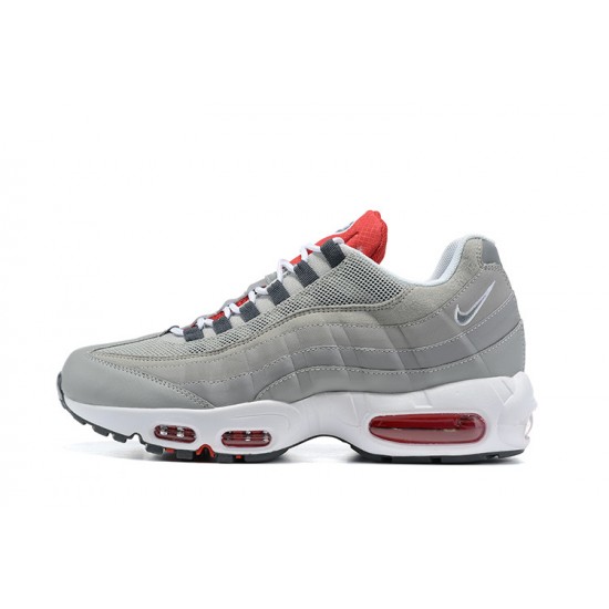 Herre Nike Air Max 95 TT Grå Hvit og Rød Løper sko 