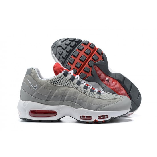 Herre Nike Air Max 95 TT Grå Hvit og Rød Løper sko 