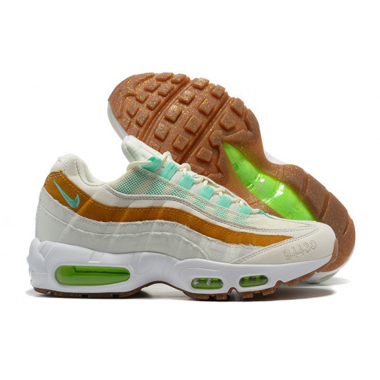 Herre Nike Air Max 95 TT Hvit  Grønt Brown Løper sko CZ0154-100 