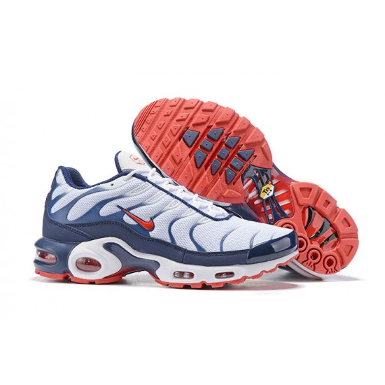 Herre Nike Air Max Plus Tn QS Hvit Blå og Rød Løper sko