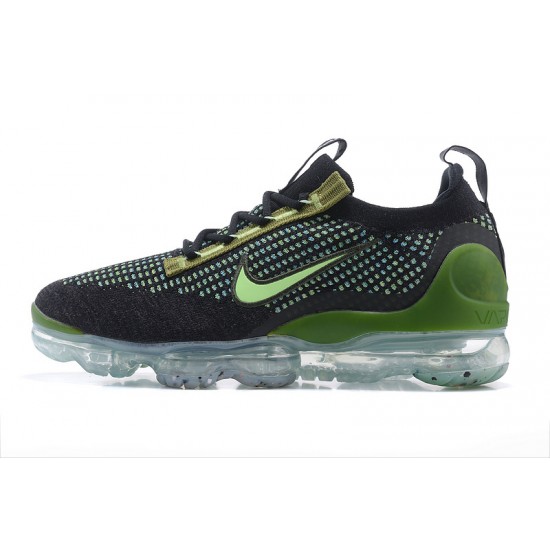 Dame/Herre Nike Air VaporMax 2021 Flyknit Black Grønt DQ7640-001 Løper sko