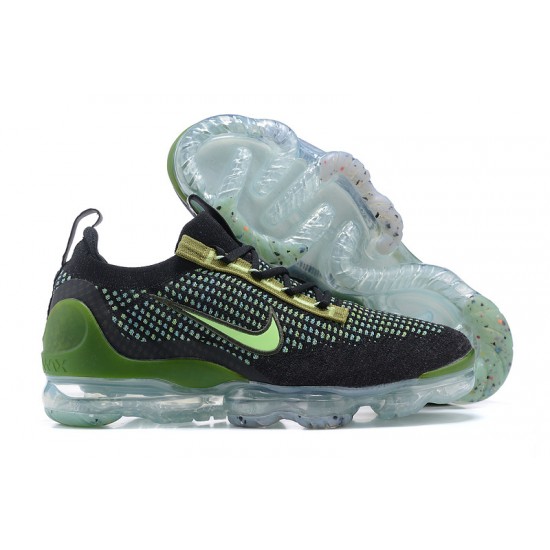 Dame/Herre Nike Air VaporMax 2021 Flyknit Black Grønt DQ7640-001 Løper sko