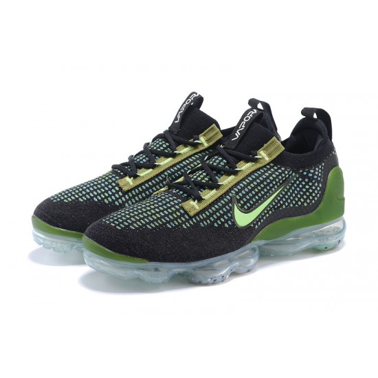 Dame/Herre Nike Air VaporMax 2021 Flyknit Black Grønt DQ7640-001 Løper sko