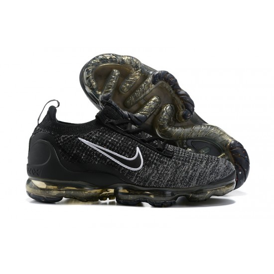 Dame/Herre Nike Air VaporMax 2021 Flyknit Black Grå DC9394-001 Løper sko