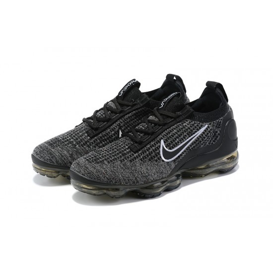 Dame/Herre Nike Air VaporMax 2021 Flyknit Black Grå DC9394-001 Løper sko