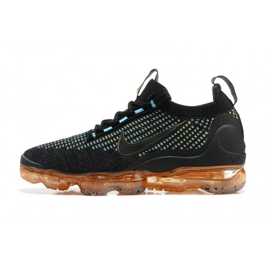 Dame/Herre Nike Air VaporMax 2021 Flyknit Black Orange Løper sko