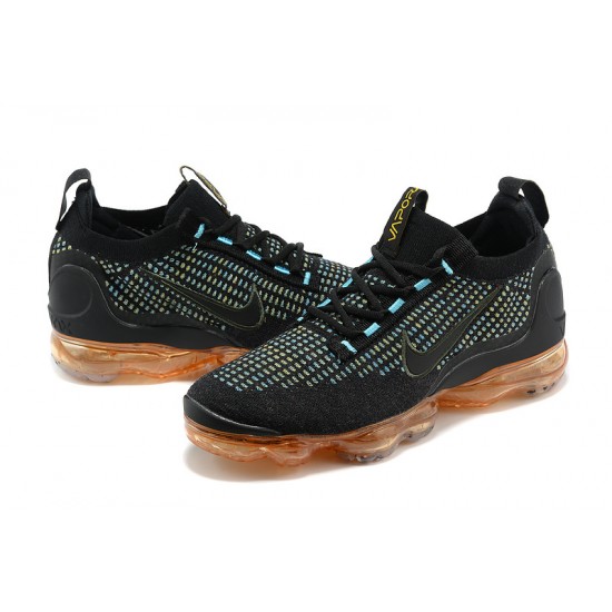 Dame/Herre Nike Air VaporMax 2021 Flyknit Black Orange Løper sko