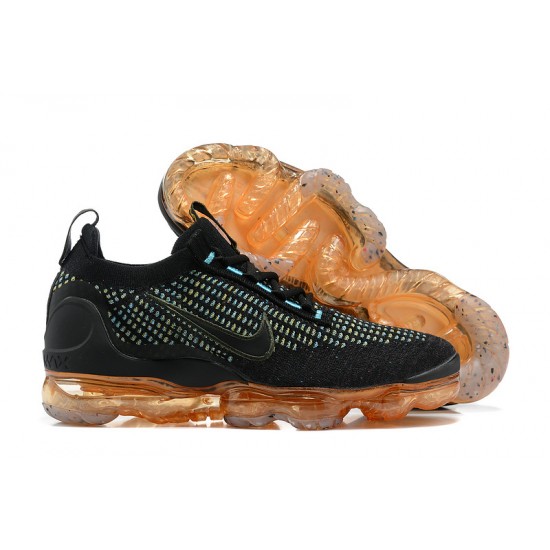 Dame/Herre Nike Air VaporMax 2021 Flyknit Black Orange Løper sko