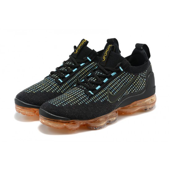 Dame/Herre Nike Air VaporMax 2021 Flyknit Black Orange Løper sko