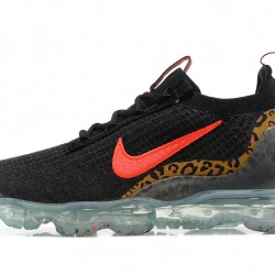 Dame/Herre Nike Air VaporMax 2021 Flyknit Black Rød Løper sko