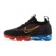 Dame/Herre Nike Air VaporMax 2021 Flyknit Black Rød og Blå Løper sko