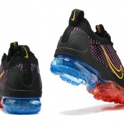 Dame/Herre Nike Air VaporMax 2021 Flyknit Black Rød og Blå Løper sko