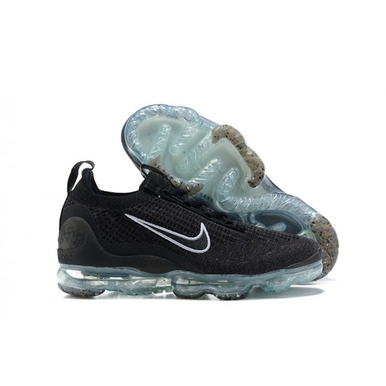 Dame/Herre Nike Air VaporMax 2021 Flyknit Black Hvit DC4112-002 Løper sko