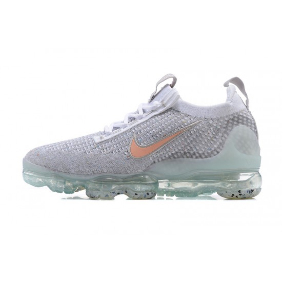 Dame/Herre Nike Air VaporMax 2021 Flyknit Grå Orange DH4090-002 Løper sko