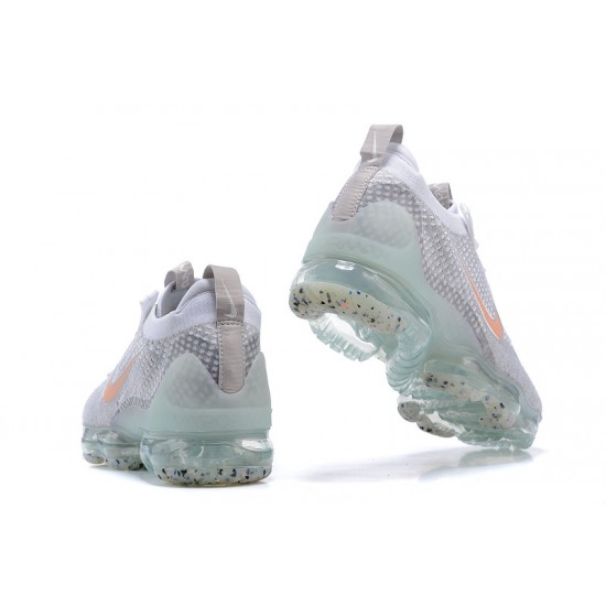 Dame/Herre Nike Air VaporMax 2021 Flyknit Grå Orange DH4090-002 Løper sko