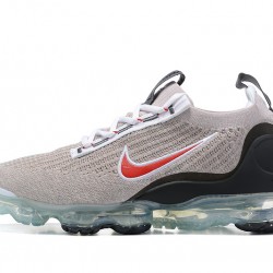 Dame/Herre Nike Air VaporMax 2021 Flyknit Grå Rød DH4085-003 Løper sko