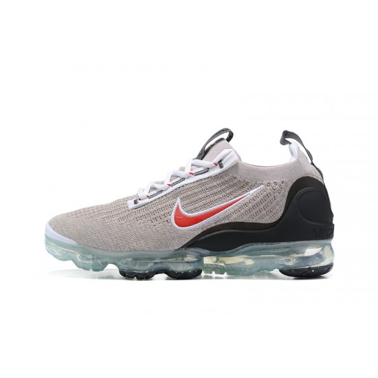 Dame/Herre Nike Air VaporMax 2021 Flyknit Grå Rød DH4085-003 Løper sko