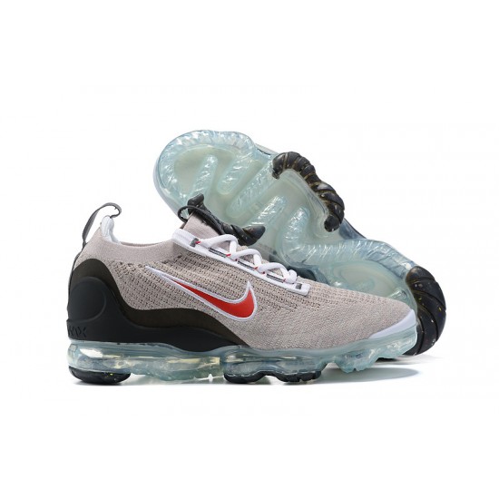 Dame/Herre Nike Air VaporMax 2021 Flyknit Grå Rød DH4085-003 Løper sko