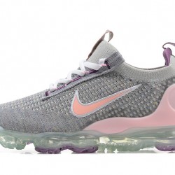 Dame/Herre Nike Air VaporMax 2021 Flyknit Grå og Pink Løper sko