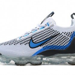 Dame/Herre Nike Air VaporMax 2021 Flyknit Hvit Blå DM0025-001 Løper sko