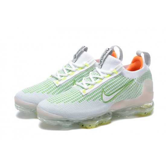 Dame/Herre Nike Air VaporMax 2021 Flyknit Hvit Grønt FD0871-100 Løper sko 