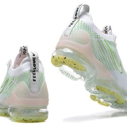 Dame/Herre Nike Air VaporMax 2021 Flyknit Hvit Grønt FD0871-100 Løper sko 