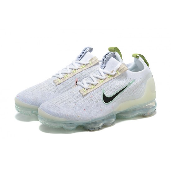 Dame/Herre Nike Air VaporMax 2021 Flyknit Hvit og Black Løper sko