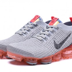 Dame/Herre Nike Air VaporMax Flyknit 3 Grå Rød Løper sko AJ6900-600