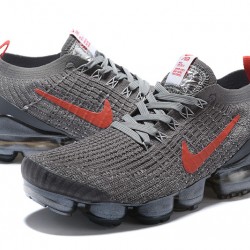 Dame/Herre Nike Air VaporMax Flyknit 3 Grå Rød Løper sko CT1270-001