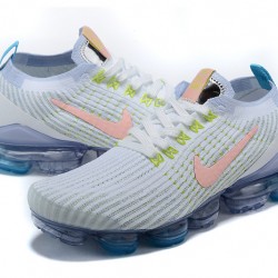 Dame/Herre Nike Air VaporMax Flyknit 3 Hvit Blå Løper sko AJ6900-003