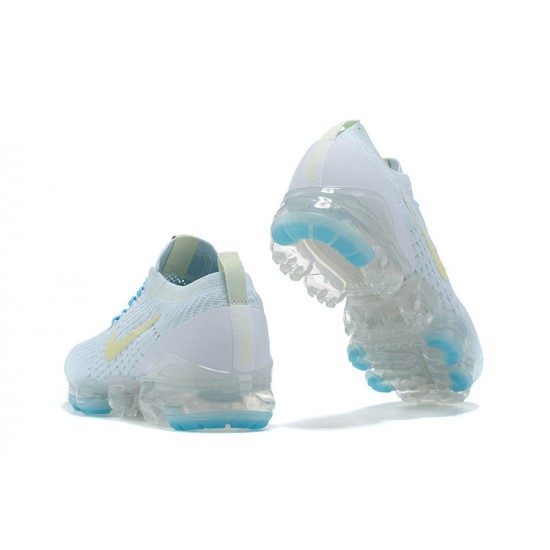 Dame/Herre Nike Air VaporMax Flyknit 3 Hvit Blå Løper sko AJ6910-500