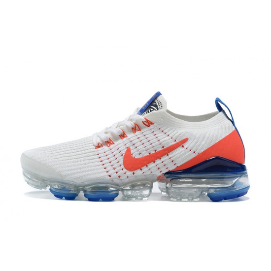 Dame/Herre Nike Air VaporMax Flyknit 3 Hvit Blå Løper sko CZ7994-100