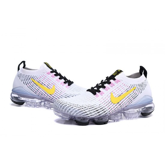 Dame/Herre Nike Air VaporMax Flyknit 3 Hvit Gul Løper sko AJ6900-103