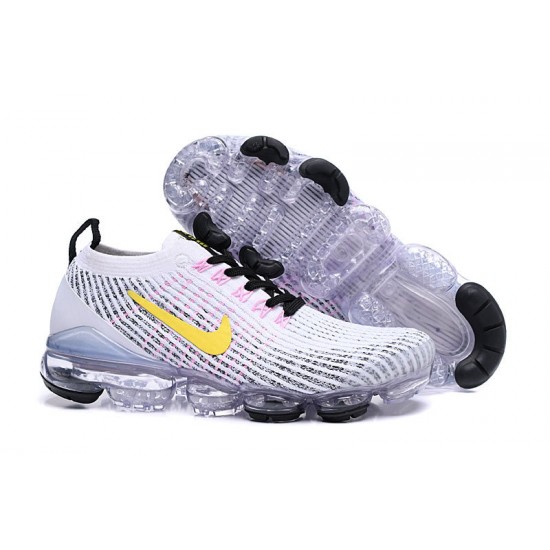 Dame/Herre Nike Air VaporMax Flyknit 3 Hvit Gul Løper sko AJ6900-103