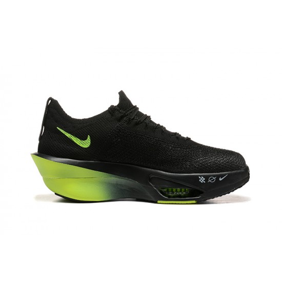 Dame/Herre Nike Air Zoom Alphafly NEXT 3 Black og Grønt Løper sko 