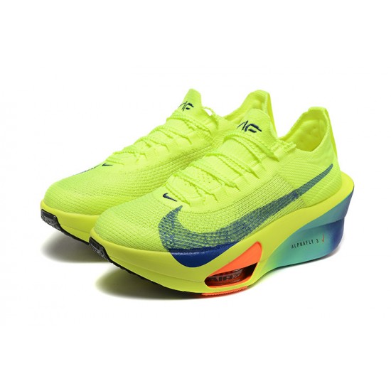 Dame/Herre Nike Air Zoom Alphafly NEXT 3 Neongreen Løper sko 