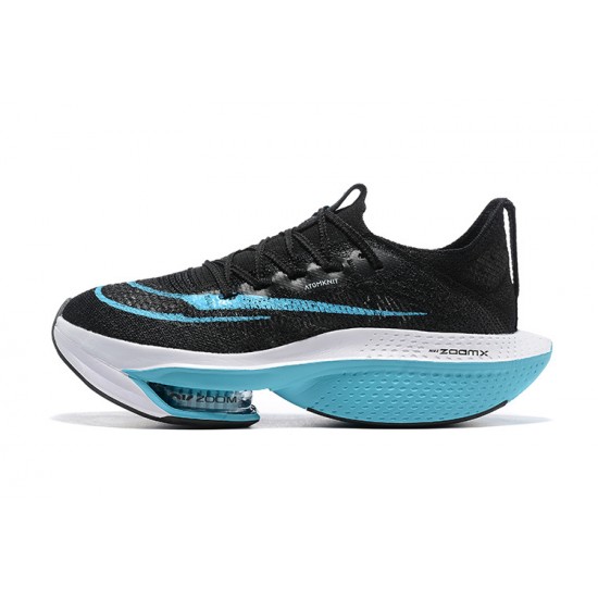 Dame/Herre Nike Air Zoom Alphafly Next 2 Black og Blå Løper sko 