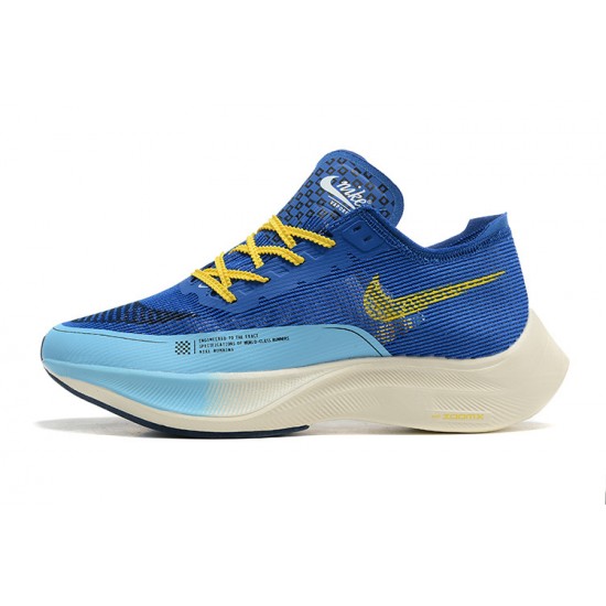 Herre Nike ZoomX VaporFly NEXT Blå Gul Løper sko 