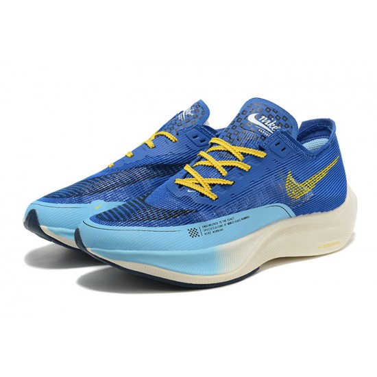 Herre Nike ZoomX VaporFly NEXT Blå Gul Løper sko 