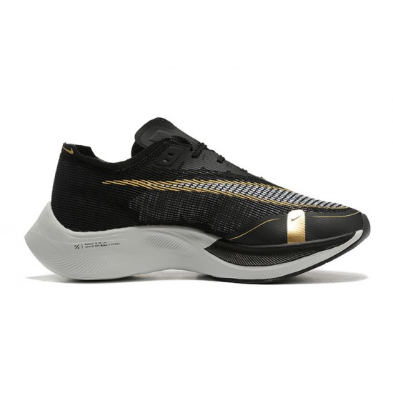 Dame/Herre Nike ZoomX VaporFly NEXT Black Gull Løper sko 