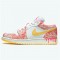 Jordan 1 Low Paint Drip (GS) Arctic Punch/Pale Vanilla-Vit Jordan Sko CW7104-601