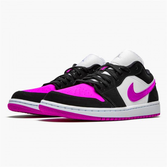 Jordan 1 Low Black Cactus Flower Svart/Cactus Flower-Vit Jordan Sko DC0774-005