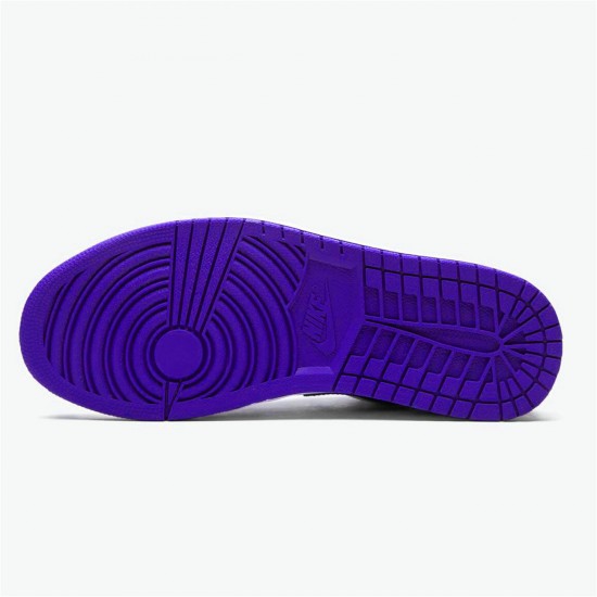 Jordan 1 Low Court Purple White Court Lila/Svart-Vit Jordan Sko 553558-500