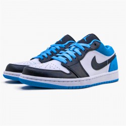 Jordan 1 Low Laser Blue Svart/Svart-Laser Blå-Vit Jordan Sko CK3022-004