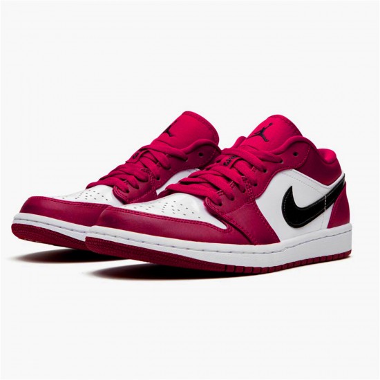 Jordan 1 Low Noble Red Noble Röd/Svart-Vit-Noble Röd Jordan Sko 553558-604