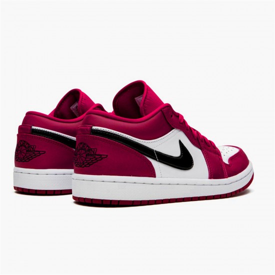 Jordan 1 Low Noble Red Noble Röd/Svart-Vit-Noble Röd Jordan Sko 553558-604