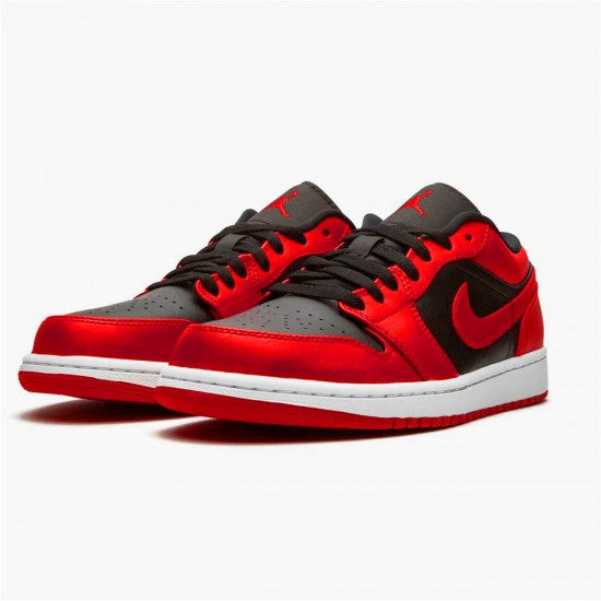 Jordan 1 Low Reverse Bred Gym Röd/Svart-Gym Röd-Vit Jordan Sko 553558-606