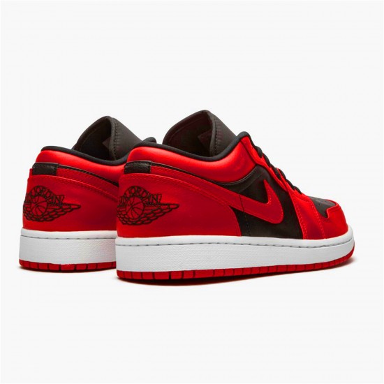 Jordan 1 Low Reverse Bred Gym Röd/Svart-Gym Röd-Vit Jordan Sko 553558-606